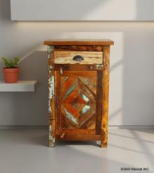 RECLAIMED WOOD 1 DRAWER END TABLE / NIGHTSTAND