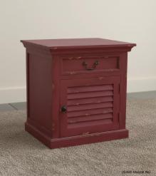 SOLID WOOD END TABLE / NIGHTSTAND W/ 1 DRAWER & 1 DOOR