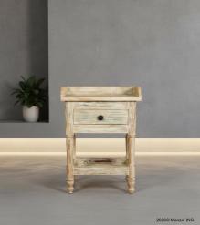 SOLID RECLAIMED TEAK WOOD END TABLE / NIGHT STAND
