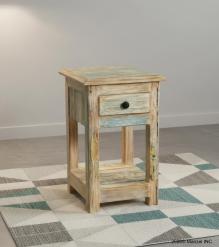 SOLID RECLAIMED TEAK WOOD END TABLE / NIGHT STAND