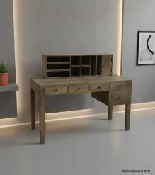 2 PIECE SOLID WOOD DESK + ORGANIZER