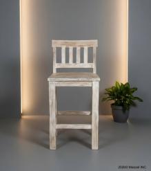 SOLID RECLAIMED TEAK WOOD COUNTER HEIGHT STOOL