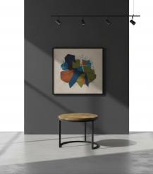 SOLID WOOD & IRON END TABLE