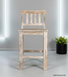 SOLID RECLAIMED TEAK WOOD COUNTER HEIGHT STOOL