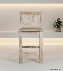SOLID RECLAIMED TEAK WOOD COUNTER HEIGHT STOOL