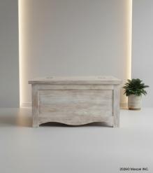 RECLAIMED WOOD STORAGE COFFEE TABLE W/ 2 ENTRY OPTIONS