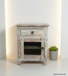 SOLID RECLAIMED TEAK WOOD END TABLE / NIGHTSTAND
