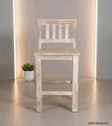 SOLID RECLAIMED TEAK WOOD COUNTER HEIGHT STOOL
