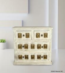 SOLID WOOD & BRASS FITTED CABINET