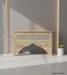 HAND CARVED SOLID WOOD CONSOLE TAB;E