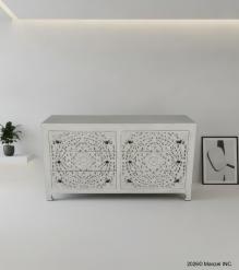 HAND CARVED SOLID WOOD BUREAU DRESSER