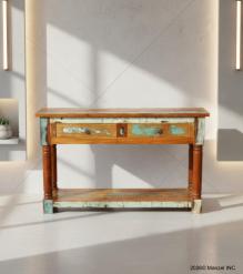 SOLID RECLAIMED TEAK WOOD CONSOLE