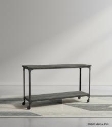 SOLID WOOD & IRON CONSOLE TABLE