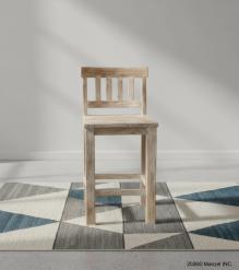 SOLID RECLAIMED TEAK WOOD COUNTER HEIGHT STOOL