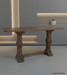 SOLID WOOD PEDESTAL CONSOLE / SOFA TABLE