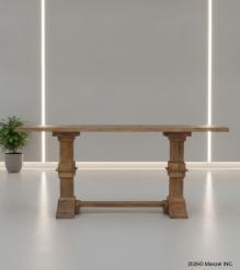SOLID WOOD PEDESTAL CONSOLE / SOFA TABLE