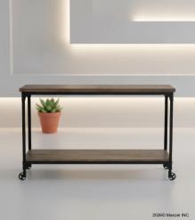 SOLID WOOD & IRON CONSOLE TABLE