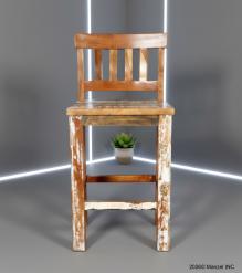 SOLID RECLAIMED TEAK WOOD COUNTER HEIGHT STOOL