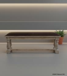 UPHOLSTERED SOLID WOOD BENCH