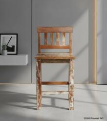 SOLID RECLAIMED TEAK WOOD COUNTER HEIGHT STOOL