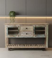 RECLAIMED TEAK + IRON SIDEBOARD / CONSOLE
