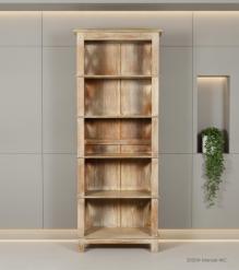 Solid Reclaimed Teak Wood Bookshelf Bookcase Shelving Unit