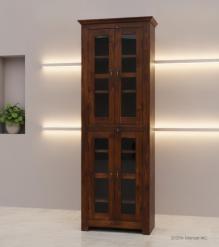 RECLAIMED TEAK WOOD & GLASS CABINET DISPLAY