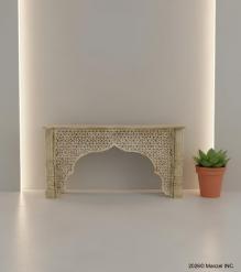 HAND CARVED SOLID WOOD  CONSOLE