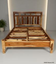 SOLID ROSEWOOD QUEEN BED - HEADBOARD, FOOTBOARD, SIDE RAILS, SLATS