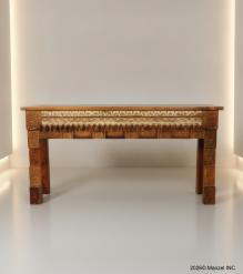 CARVED SOLID TEAK WOOD CONSOLE