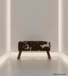 GENUINE LEATHER STOOL BENCH 