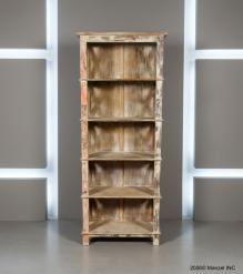 RECLAIMED TEAK 5 SHELF BOOKCASE DISPLAY CASE