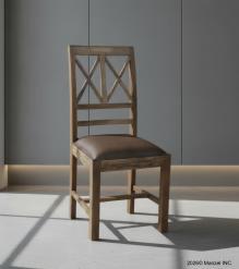 Wood  Leather Chair