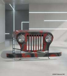 METAL JEEP INSPIRED DESK 