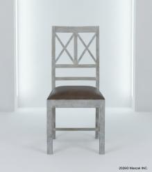 SOLID WOOD &  LEATHER CHAIR