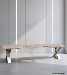 LIVE EDGE SOLID ACACIA WOOD BENCH