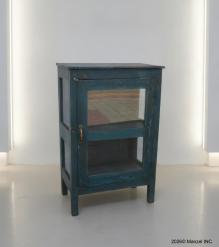 VINTAGE RECLAIMED TEAK & GLASS CABINET