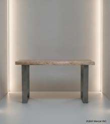 SOLID LIVE EDGE WOOD CONSOLE TABLE