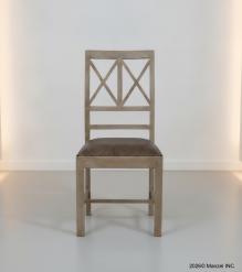 SOLID WOOD &  LEATHER CHAIR