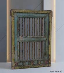 SOLID RECLAIMED WOOD MIRROR W/ IRON BARS