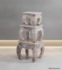 WOODEN BAJOT SET OF 3