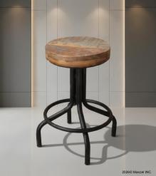 IRON WOODEN STOOL