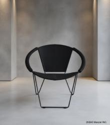 FULL HIDE LEATHER & IRON CHAIR