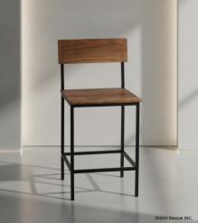 SOLID WOOD & IRON COUNTER STOOLS