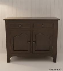 Classic 2-Drawer 2-Door Solid Wood Cabinet 