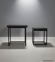 WDN+IRON COFFEE TABLE SET OF 2