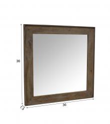SQUARE SOLID WOOD FRAME MIRROR