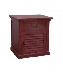 SOLID WOOD END TABLE / NIGHTSTAND W/ 1 DRAWER & 1 DOOR