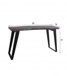 SOLID LIVE EDGE WOOD CONSOLE