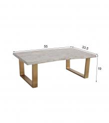 SOLID LIVE EDGE WOOD COFFEE TABLE W/ METAL BASE
